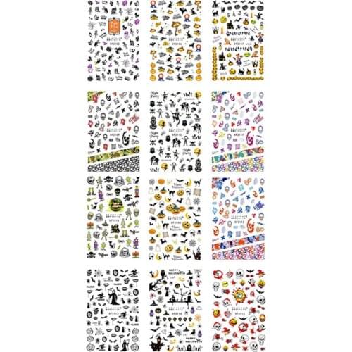 Halloween Manicure Watermark Sticker Personalized Nail Decoration Stickers Halloween Manicure Tools T1591