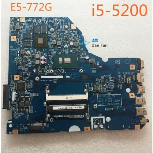 For Acer E5-772G P277 P277-MG i5-5200U Laptop Motherboard BROOK_SL 14277-1M 448.05804.001M Mainboard 100%tested fully work