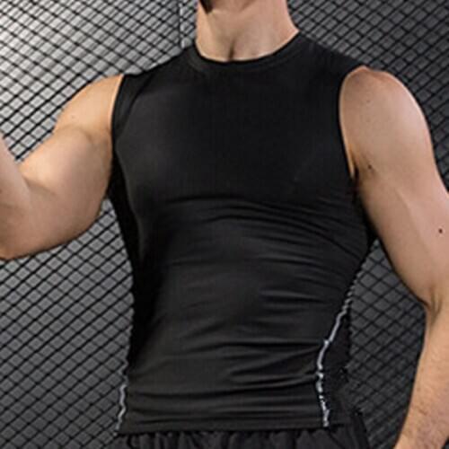 Tank Top for Men Fashin Sleeveless Compression Sleeveless Base Layer Mens Tops Workout Muscle Shirt Vest Fitness Wear