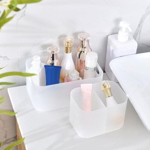 Desktop Storage Box Plastic Frosted Compartment Cosmetic Box With Lid Mask Box Dressing Table Finishing Box Dropshipping Sale