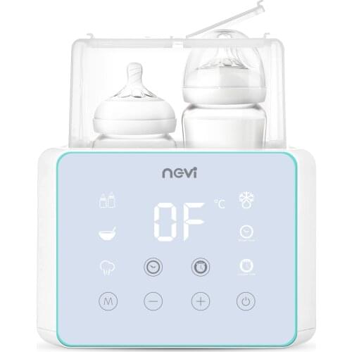 Baby Bottle Warmer & Bottle Sterilizer, Double Bottle Warmer for Breast Milk, LCD Display Accurate Temperature Control