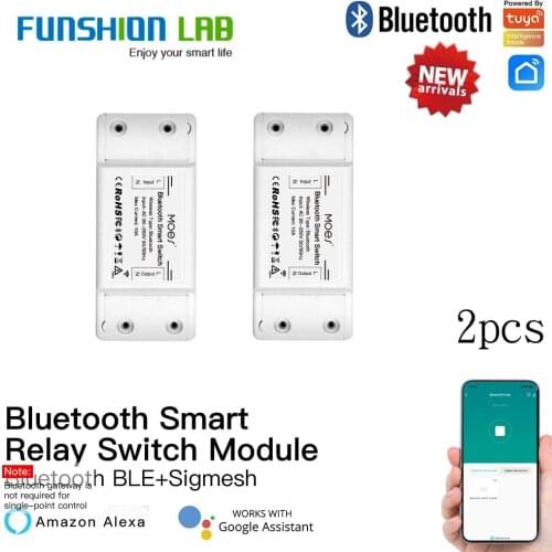 Bluetooth Smart Switch Relay Module Single Point Control Sigmesh Wireless Remote Control with Alexa Google Home tuya