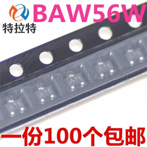 100PCS BAW56W BAW56 A1t A1w SOT-323 Triode
