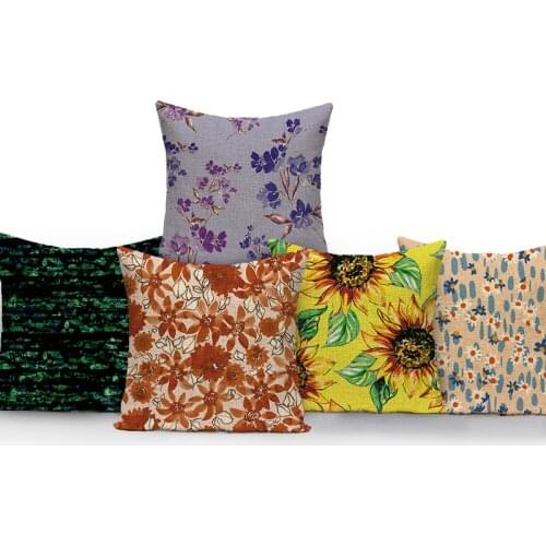 Tropical Plants Beautiful Floral Pattern Pillowcase Cushion Covers Sofa Throw Pillows Farmhouse Home Decoration Funda Almohada