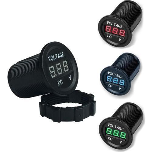 Universal Waterproof Motorcycle Boat Car Truck DC 12V 24V LED Voltmeter Voltage Meter