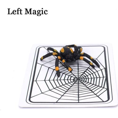 Spider And Net Magic Trick The Web Trick Cards Toys Magician Gimmick Illusion Closed-Up Magic Props Toy