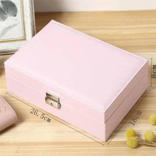 High-Quality Single-Layer PU Jewelry Box Jewelry Bracelet Ring Necklace, Earrings Earrings Watches Glasses Packaging,Storage Box