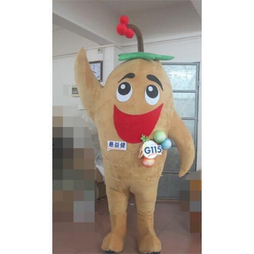 High quality soft plush ginseng mascot costume for adults Holiday special clothing Adults Christmas Halloween Outfit Fancy Dress