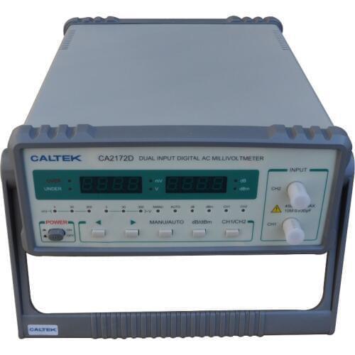 Yangzhong Caltek CA2172D double channel input AC digital voltmeter 100uV-300V, frequency range is 10Hz-2MHz