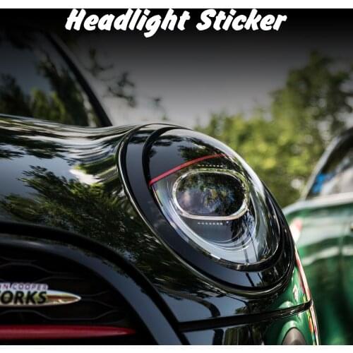Funny Headlight Double eyelid Cute Sticker Modified Head Lamp Decal Vinyl for BMW Mini F54 F55 F56 F57 R55 R56 R58 R59