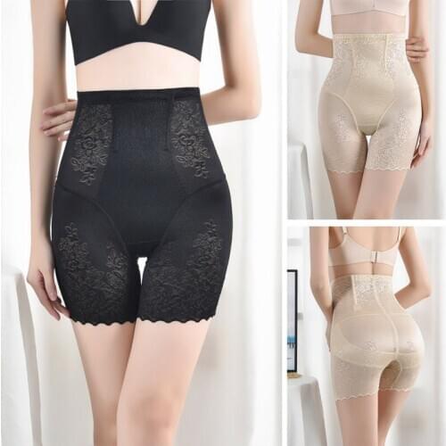 Women\s Boxer High Waist Abdominal Pants Women\s Postpartum Body Shaping Pants Hip-up Anti-roll Safety Pants Lace Leggings