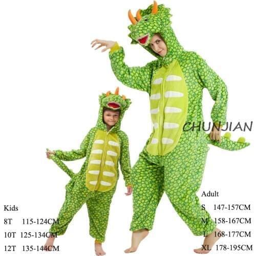 Boy Dinosaur Anime Cartoon One Piece Hooded Jumpsuits Costume for Boys Girls Unicorn Kigurumi Pijama Kids Pyjamas Animal