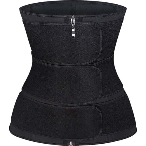 Womens Waist Trainer Neoprene 3 Straps Cincher Corset Trimmer Belt Body Shaper Workout Sport Girdle Modeling Sheath Lose Weight