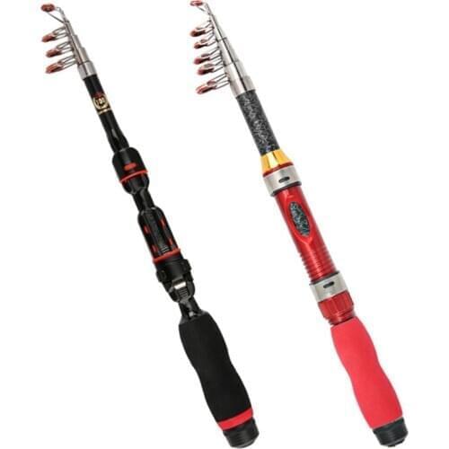 2020 Mini Fishing Rod 1.9M -2.3M Carp Fishing Rod Feeder Hard FRP Carbon Fiber Telescopic Fishing Rod Fishing Spinning