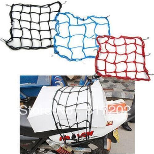 4PCS Motorcycle Bike ATV Offroad Board GoCart accessories TANKED TKD RACING Universal 6 Hooks Bungee Cargo Net Helmet Net
