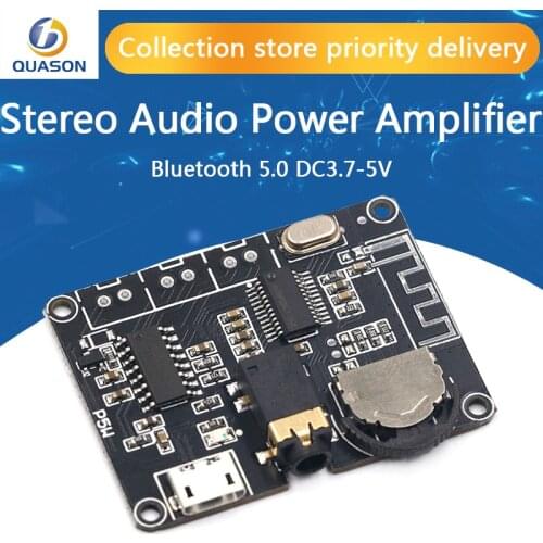 5W+5W PAM8406 Bluetooth 5.0 DC3.7-5V stereo audio power amplifier module XY-P5W for Arduino diy kit