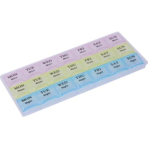 7 Days Portable Pill Medicine Box Travel Weekly Medicine Case Health Storage Pill Box Organizer Dispenser Pill Cutter Cases