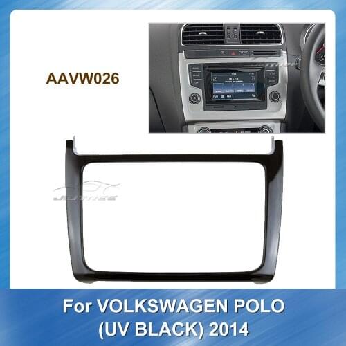 9 Inch Car Radio Fascia Audio Frame For VOLKSWAGEN POLO UV BLACK 2014 Car DVD panel Stereo Car CD GPS Panel Multimedia fascia