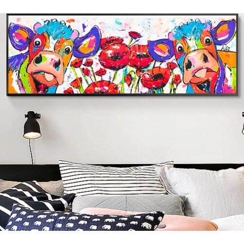 Diamond Painting 5d Flower Cow Red Poppy Cross Stitch Diamond Embroidery Floral Needlework Picture Of Rhinestones A1984