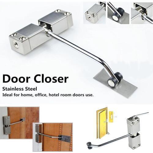 Automatic Mounted Spring Door Closer Stainless Steel Adjustable Surface Door Closer 160x96x20mm