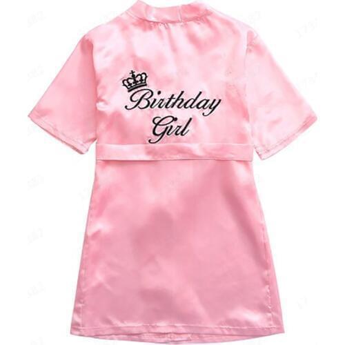 Childrens Bathrobe Letters Pattern Nightgown Pajamas Sleepwear Night Dress Gown Robes For Girls New