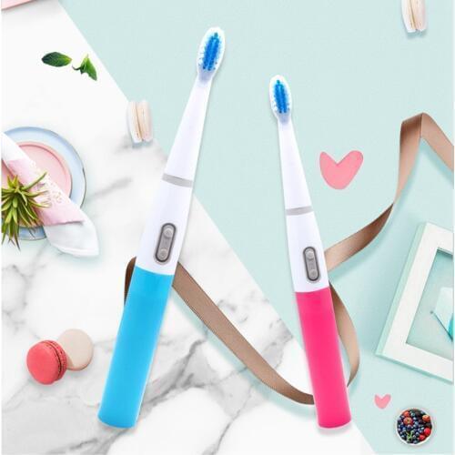 Adults Electrical Toothbrush With Cover Brush Heads Battery Operated Eco Friendly Waterproof Teeth Brush Holder Soft Bristle