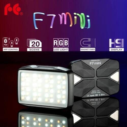 FalconEyes F7 Mini RGB LED Light Video Fill-in light APP Control Photography light for Youtube/Vlog On Camera Fill in Light