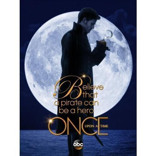 Once Upon A Time Hook Art print Silk poster Home Wall Decor