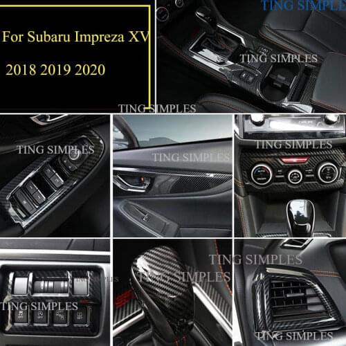 Lapetus Interior Refit Kit For Subaru XV Crosstrek 2017 - 2020 Inner Door Handle Bowl / Middle Air AC Outlet Vent Cover Trim