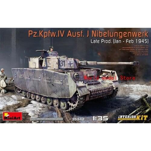 MiniArt 35342 1/35 "Pz.Kpfw.IV Ausf. J Nibelungenwerk Late Prod. (Jan-Feb 1945) Plastic Model Building Kit