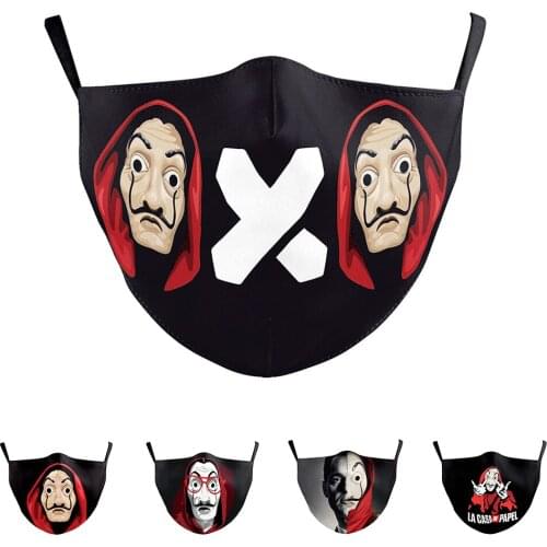 Fashion Movie Series HouseofPaper Women Men Unisex Funny Adult Face-Mask Halloween Cospaly Protection Cycling Spots Party Masks