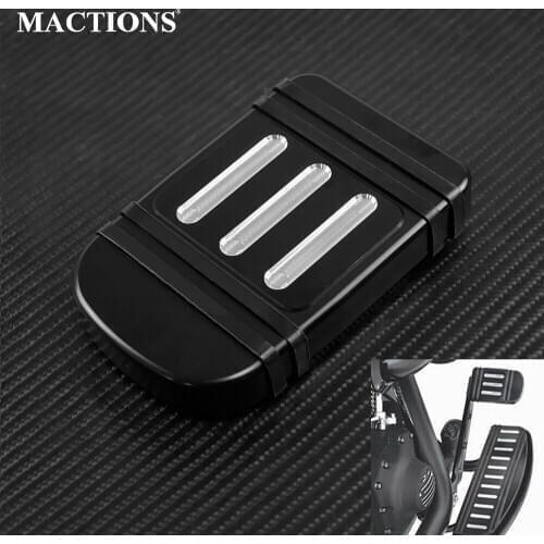 Motorcycle CNC Brake Pedal Pad Cover Footpegs Black Pedal For Harley Touring Electra Street Glide FLHT 1996-2013 Road King FLHR