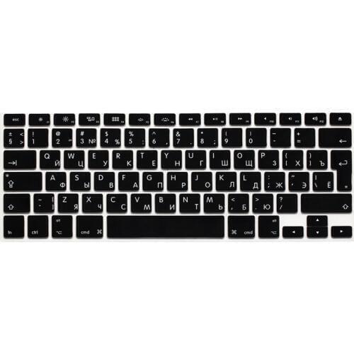Silicone EU/UK Russian Alphabet Keyboard Cover Skin Stickers Protector 2pcs for MacBook Air 13.3 Mac Book Air 13 inch pro retina