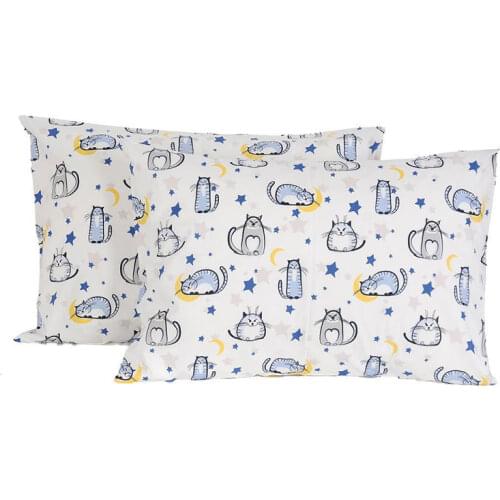 New Season Special Edition 100% Cotton 63 Wire Yarn Akfil 2 Pieces Flywheel 50x70 cm Pillow Cases For Kids Girls Boys