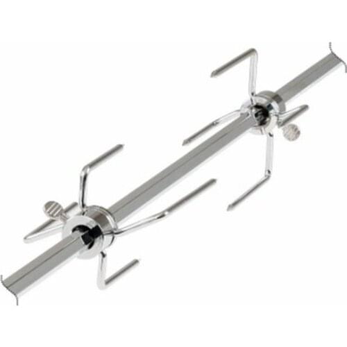 New Portable BBQ Rotisserie Forks Stainless Steel Spit BBQ Rotisserie Forks Charcoal Chicken Grill Roast Meat BBQ Fork Tool