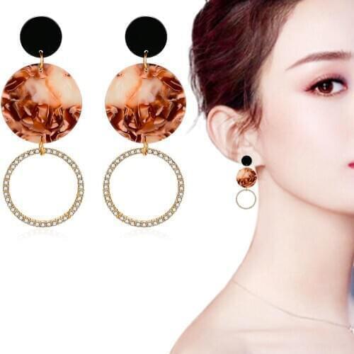 New Fashion Personality Earrings Temperament Exaggerated Round Earrings For Women Wild Earrings Hot Sale
