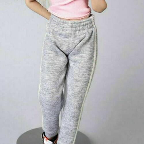 Nre 1:6 TYM031 Trendy Sports Pants Gray Casual Trousers Clothes For Female 12'' Figure Body In Stock