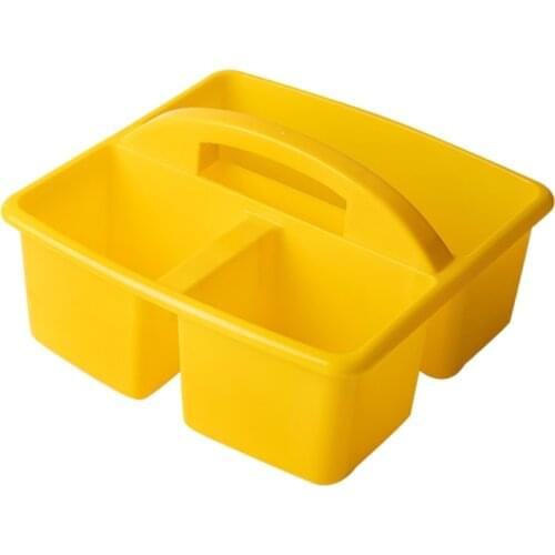 Portable Storage Caddies Box Plastic Divided Basket Bin 3 Compartments Organizer