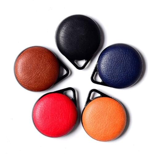 Durable Leather Protective Case For Apple Airtags Protection Cover For Air Tag GPS Locator Tracker Anti-Scratch Device Keychain