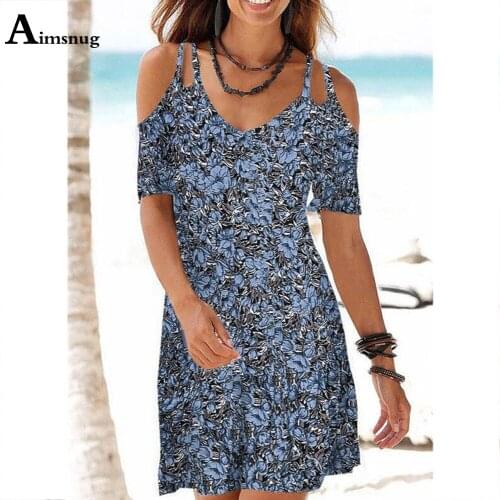 Plus Size 4xl 5xl Women Elegant Chic Dress Summer BohoFlower Print Beach Dresses 2021 Ladies Double Strappy Casual Short Dress