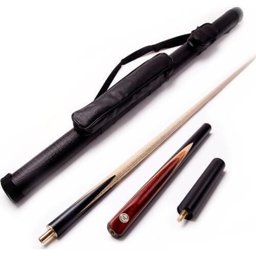 Handmade 3/4 joint Snooker Cue Stick with inlay in 9.5mm Tip+cue case set