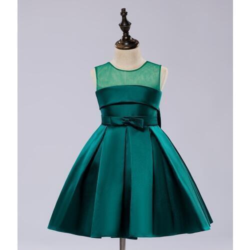 Satin Tulle Baby Girl Dress Sleeveless Big Bow Lace Christening Gown Newborn Baptism Clothing Infant 1 st Birthday Outfits