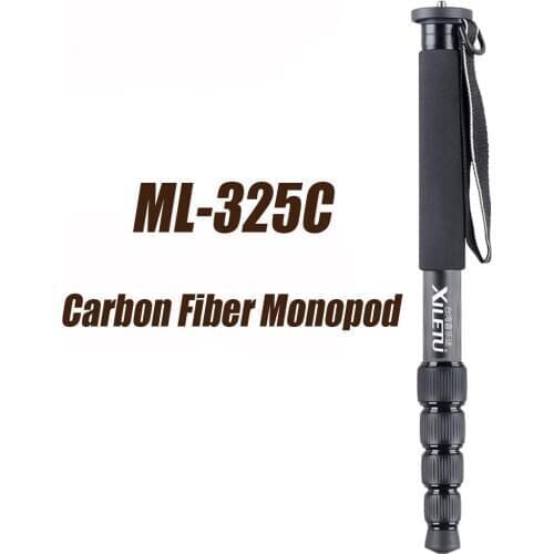 Xiletu ML-325C Professional Carbon Fiber Tripod Monopod For Canon Nikon Digital DSLR Camera With stainless steel Spike