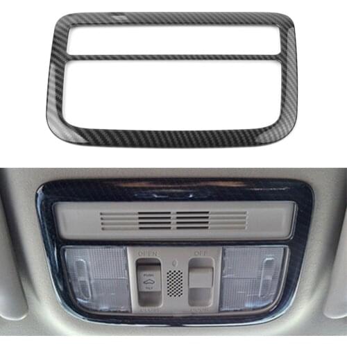 Carbon Fiber Styling Car ABS Front Reading Light Lamp Frame Cover Trim For Honda Civic X 2016 2017 2018 2019 2020
