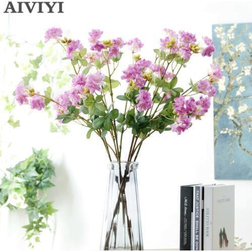 Foreign trade excellent new cherry blossom decoration DIY wedding hotel living room artificial cherry high quality silk flower