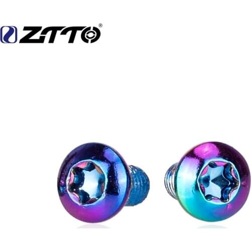 ZTTO Bicycle Brake Disc Screw Colorful Rainbow Stem Bolt Thread M5x12mm T25 Screw Allen Bolt Stainless Steel Hexagon Socket
