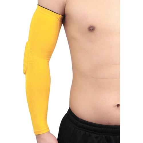1PCS Elastic Gym Sport Basketball Arm Sleeve Shooting Honeycomb Elbow Support Pads Elbow Sports Protector Guard Accessories