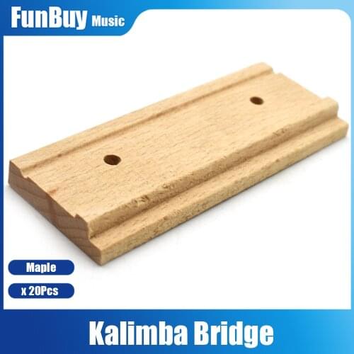 20pcs 10 Key Kalimba Bridge DIY Wood Thumb Piano Bridge Musical Instruments