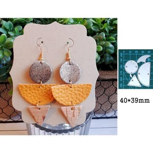 3Layers Hangle Dangle Earring Metal Cutting Dies 2021 New Cut Die Scrapbook Paper Craft Knife Mould Blade Punch Stencils
