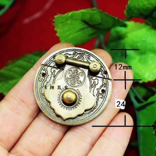 5Pcs 36MM brass buckle hasp hasp wooden wine box with lock Buckle Antique Padlock Hardware